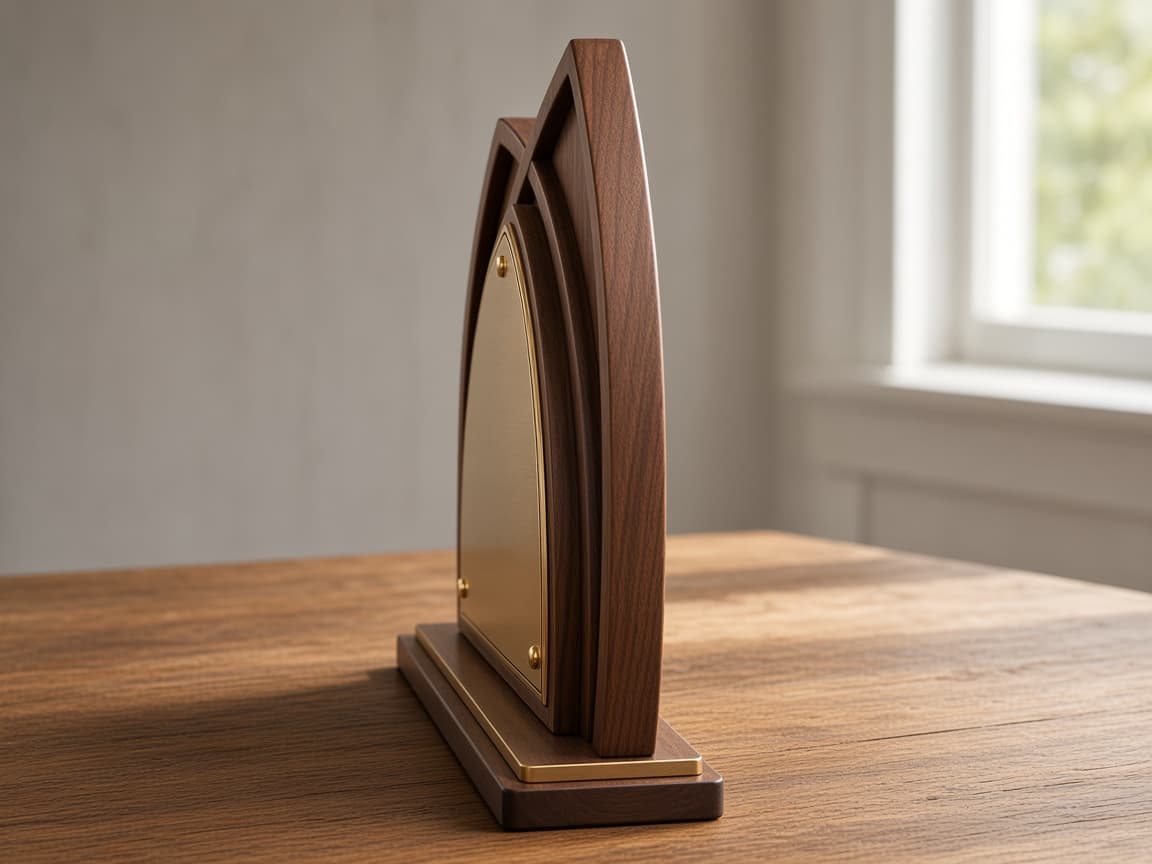 Church Service Plaque design concept, side view